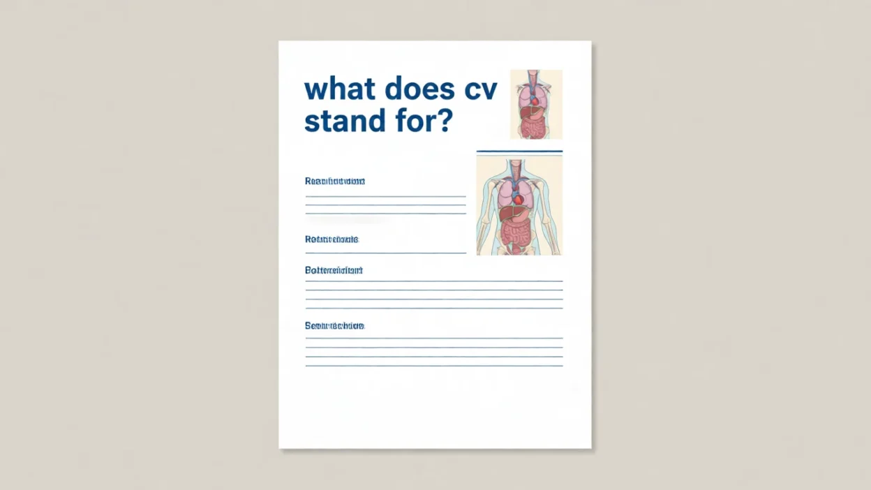 What Does CV Stand For